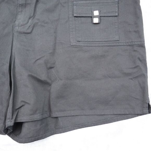 Casual Short Womens 3X Black Classic Cargo Pockets Belted Button Zip Bottoms - Picture 9 of 14